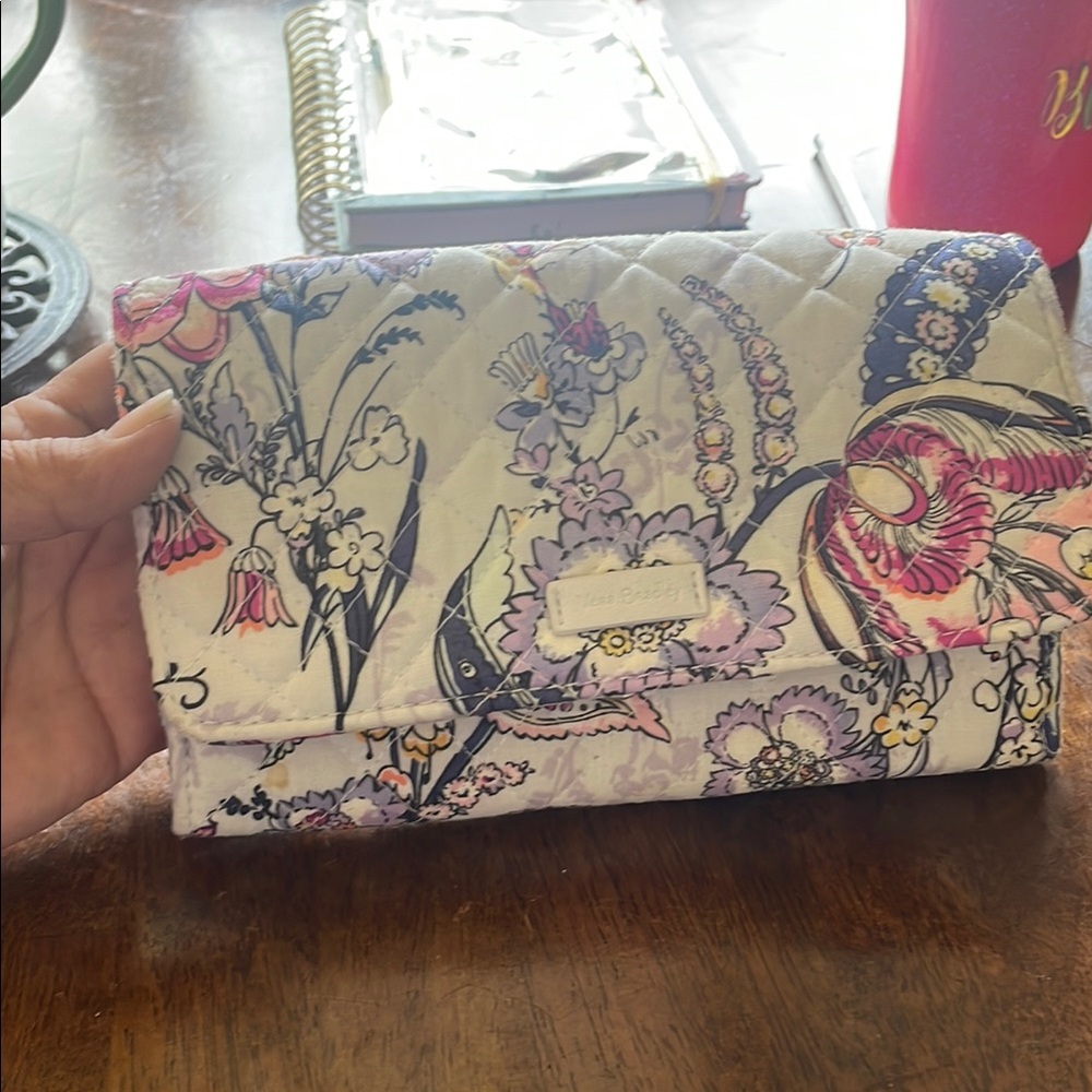Vera Bradley Purple and Pink Artistic Wallet